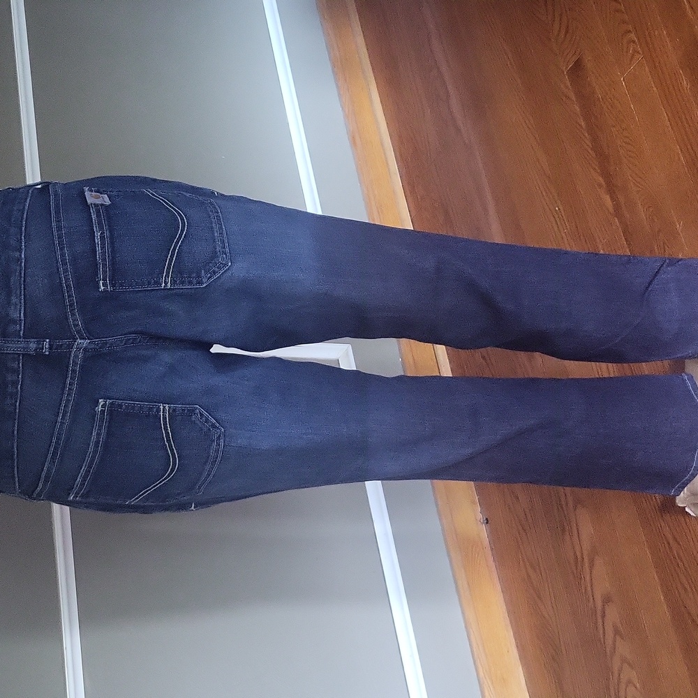 Carhartt Curvy Fit Blue Straight Leg Jeans Classic Style Size 2 - Picture 2 of 11